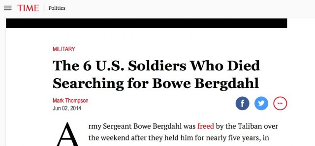 牺牲六名战友，奥巴马用五名恐怖分子高层换回来的普通美国兵却是…